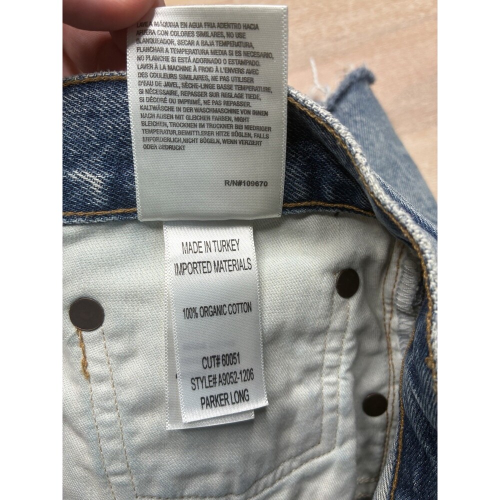 Agolde Parker Long Shorts in Wheel Wash Size 27 - Picture 5 of 9